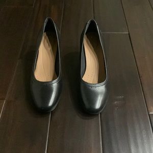 Clarks Leather Black Heels